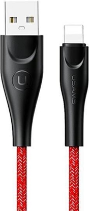 Изображение Kabel USB Usams USB-A - Lightning 1 m Czerwony (6958444983479)