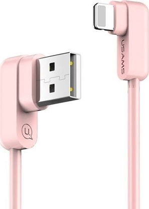 Attēls no Kabel USB Usams USB-A - Lightning 1.2 m Różowy (IPUSBCY03)