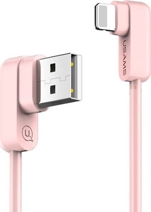 Attēls no Kabel USB Usams USB-A - Lightning 1.2 m Róowy (IPUSBCY03)