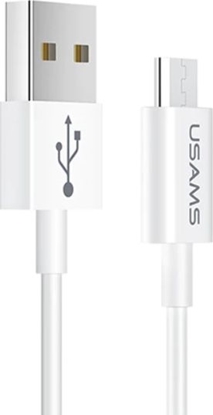 Изображение Kabel USB Usams USB-A - microUSB 1 m Biały (63863-uniw)