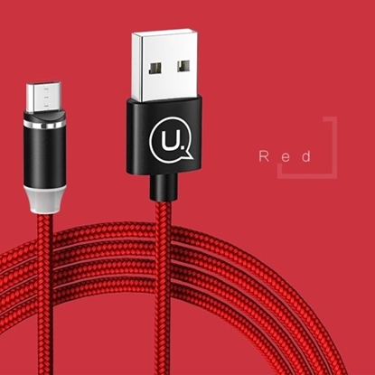 Изображение Kabel USB Usams USB-A - microUSB 1 m Czerwony (63740-uniw)