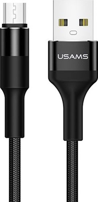 Изображение Kabel USB Usams USB-A - microUSB 1.2 m Czarny (SJ224USB01)