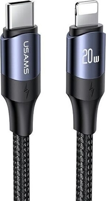 Изображение Kabel USB Usams USB-C - Lightning 1.2 m Czarny (6958444973302)