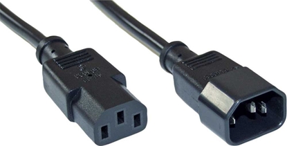 Picture of Kabel zasilający InLine InLine Kabel zasilający 3 pin IEC C13 do C14 męski na żeński czarny 0.3 m