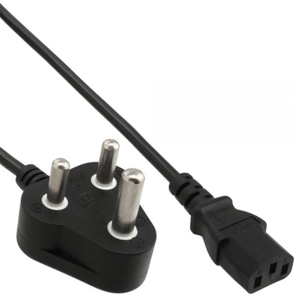 Изображение Kabel zasilający InLine InLine Kabel Zasilający do Południowej Afryki 10A Typ M - IEC connector 1.8m - 16652L
