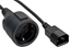 Picture of Kabel zasilajcy InLine InLine Kabel zasilajcy wtyczka C14 do niemieckiego gniazda typu F czarna 2m