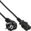 Изображение Kabel zasilający InLine InLine Kabel zasilający, Schutz kontakt kątowy do 3pin IEC C13, czarny, H05VV-F, 3x0,75mm2, 0,3m