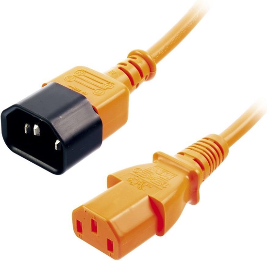 Изображение Lindy 1m C14 to C13 Extension Cable, orange