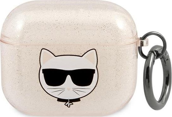 Изображение Karl Lagerfeld Etui ochronne KLA3UCHGD Glitter Choupette do AirPods 3 beowe