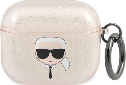 Изображение Karl Lagerfeld Etui ochronne KLA3UKHGD Glitter Karl`s Head do AirPods 3 zote