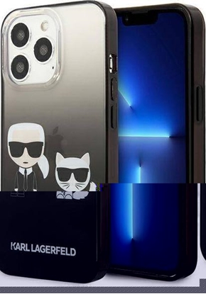 Picture of Karl Lagerfeld Karl Lagerfeld KLHCP13LTGKCK iPhone 13 Pro / 13 6,1" hardcase czarny/black Gradient Ikonik Karl & Choupette