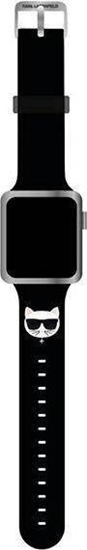 Picture of Karl Lagerfeld Karl Lagerfeld Pasek KLAWLSLCK Apple Watch 42/44/45mm czarny/black strap Silicone Choupette Heads