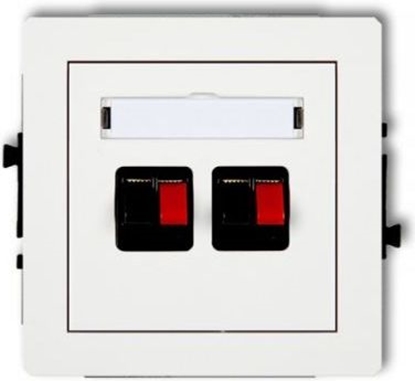 Picture of Karlik DECO gniazdko podtynkowe gonikowe podwójne biae (DGG-2)