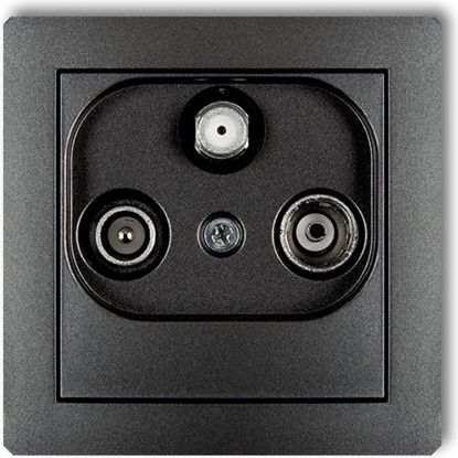 Attēls no Karlik Gniazdo antenowe Deco RTV-SAT kocowe 1,5dB grafitowy (11DGS)