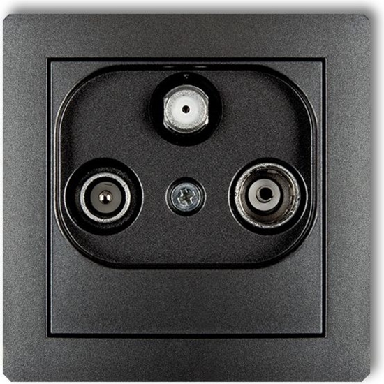 Picture of Karlik Gniazdo antenowe Deco RTV-SAT kocowe 1,5dB grafitowy (11DGS)