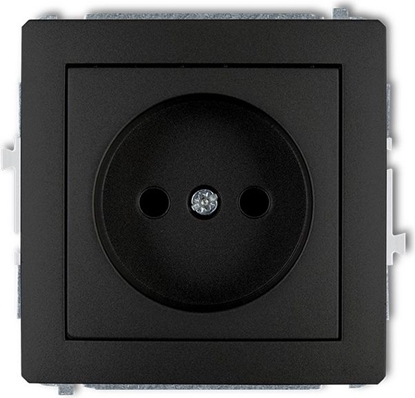 Picture of Karlik Gniazdo pojedyncze Deco b/u czarny mat (12DGP-1)