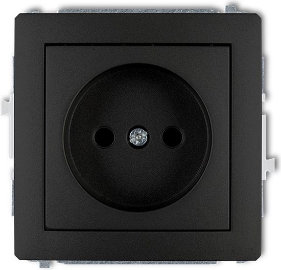 Picture of Karlik Gniazdo pojedyncze Deco b/u czarny mat (12DGP-1)