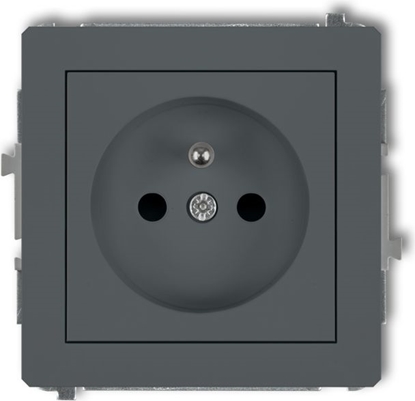 Attēls no Karlik Gniazdo pojedyncze Deco z/u 2P+Z grafitowy mat (28DGP-1z)