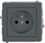 Picture of Karlik Gniazdo pojedyncze Deco z/u 2P+Z grafitowy mat (28DGP-1z)
