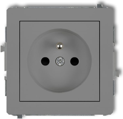 Attēls no Karlik Gniazdo pojedyncze Deco z/u 2P+Z szary mat (27DGP-1z)