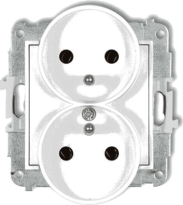 Picture of Karlik MINI Gniazdo podwójne z/u biae MGPR-2z