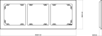 Picture of Karlik Ramka Deco podwójna szary efekt szka spód: biay (15-0-DRS-3)