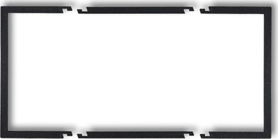Picture of Karlik Ramka wypeniajca podwójna serii Deco czarny mat (12DRW-2)