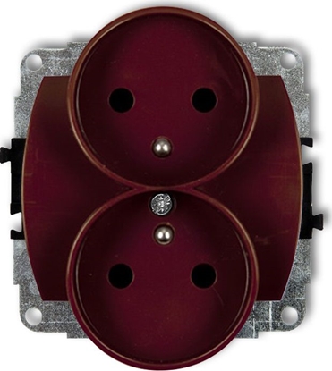 Picture of Karlik TREND Gniazdo podwójne z/u brzowy 4GPR-2z