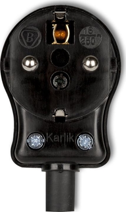 Attēls no Karlik WTYCZKI Wtyczka ktowa UNI-SCHUKO, skrcana czarny WK-1usc