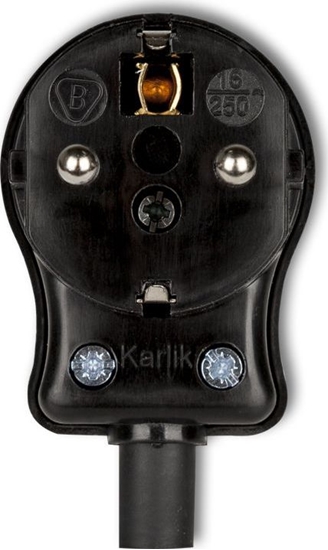 Picture of Karlik WTYCZKI Wtyczka ktowa UNI-SCHUKO, skrcana czarny WK-1usc