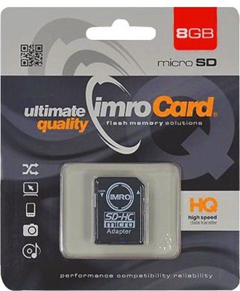 Attēls no Karta Imro MicroSDHC 8 GB Class 4 UHS-I/U1  (KOM000464)