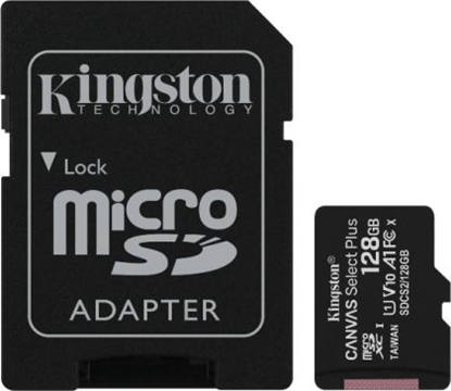 Picture of Karta Kingston Canvas Select Plus MicroSDXC 128 GB Class 10 UHS-I/U1 A1 V10 (SDCS2/128GB)
