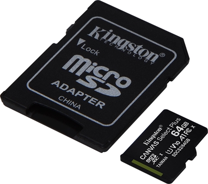 Picture of Karta Kingston Canvas Select Plus MicroSDXC 64 GB + 64 GB + 64 GB Class 10 UHS-I/U1 A1 V10 (SDCS2/64GB-3P1A                )