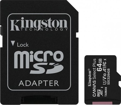 Picture of Karta Kingston Canvas Select Plus MicroSDXC 64 GB Class 10 UHS-I/U1 A1 V10 (SDCS2/64GB)