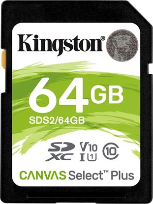 Attēls no Karta Kingston Canvas Select Plus SDXC 64 GB Class 10 UHS-I/U1 V10 (SDS2/64GB)