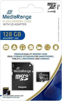 Picture of Karta MediaRange MicroSDXC 128 GB Class 10 UHS-I/U1  (MR945)