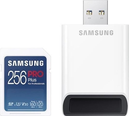Attēls no Karta Samsung PRO Plus 2021 SDXC 256 GB Class 10 UHS-I/U3 V30 (MB-SD256KB/EU)