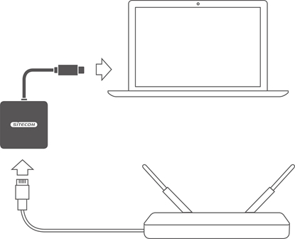 Attēls no Karta sieciowa Sitecom CN-376 USB-C - RJ-45 1 Gb/s szary (001901160000)