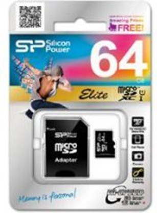 Picture of Karta Silicon Power Elite MicroSDXC 64 GB Class 10 UHS-I/U1  (SP064GBSTXBU1V10-SP)