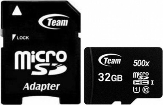 Picture of Karta TeamGroup 500x MicroSDHC 32 GB Class 10 UHS-I  (TUSDH32GCL10U03)