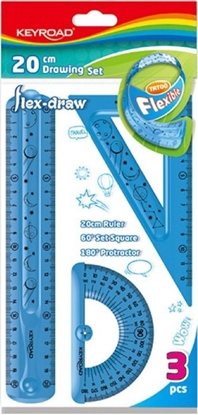 Изображение Keyroad Zestaw geometryczny KEYROAD Flex-draw, z grafik, zawieszka, mix kolorów