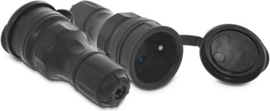 Picture of KEL Gniazdo przenone z klapk 16A 2P+Z 250V IP54 czarny GN-54 (W-97448)