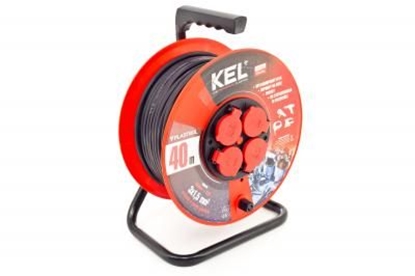Изображение KEL Przeduacz bbnowy PROFESSIONAL LINE 40m H05RR-F 3x1,5 4xGS 16A IP44 czarny (W-97056)