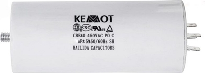 Attēls no Kemot Kondensator 50uF 450V do silników jednofazowych (URZ3138)
