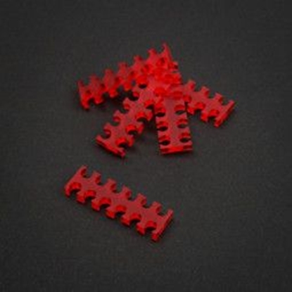 Picture of King Mod Services Grzebie na kable 12 otworów 3mm Czerwony 5 sztuk (ZUUV-113)