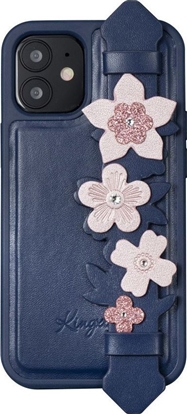 Изображение Kingxbar Kingxbar Sweet Series elowe etui ozdobione oryginalnymi Krysztaami Swarovskiego z podstawk iPhone 12 Pro Max niebieski