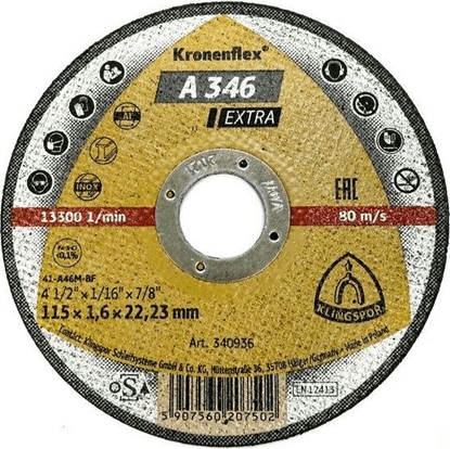 Picture of Klingspor tarczado cicia metalu 115mm x 1,6mm x 22,2mm (340936)