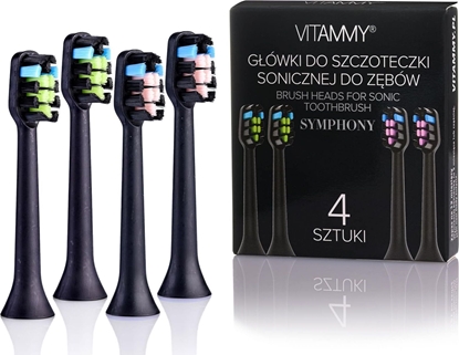 Picture of Kocówka Vitammy do szczoteczki sonicznej Symphony czarne 4 szt.