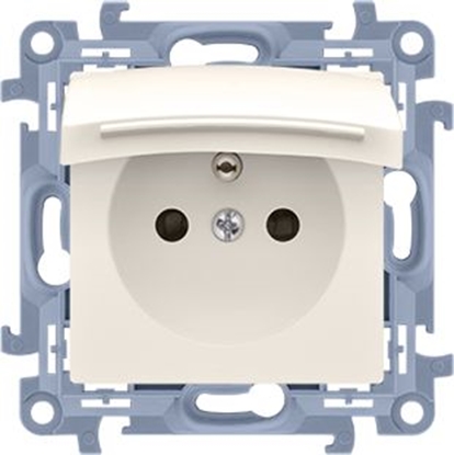 Picture of Kontakt-Simon Gniazdo pojedyncze Simon 10 hermetyczne IP44 z klapk 16A kremowy (CGZ1BU.01/41)