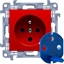 Picture of Kontakt-Simon Gniazdo wtyczkowe pojedyncze Data z kluczem uprawniajcym 16A czerwony (CGD1.01/22)